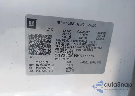 2017 Cadillac Escalade Premium Luxury from USA, damaged, VIN 1GYS4CKJ9HR372779